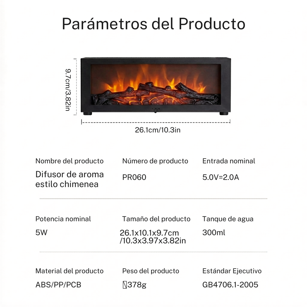Humidificador Volcán Pro™ – Pack Bienestar: Efecto Llama 7 Colores + 3 Aceites Esenciales