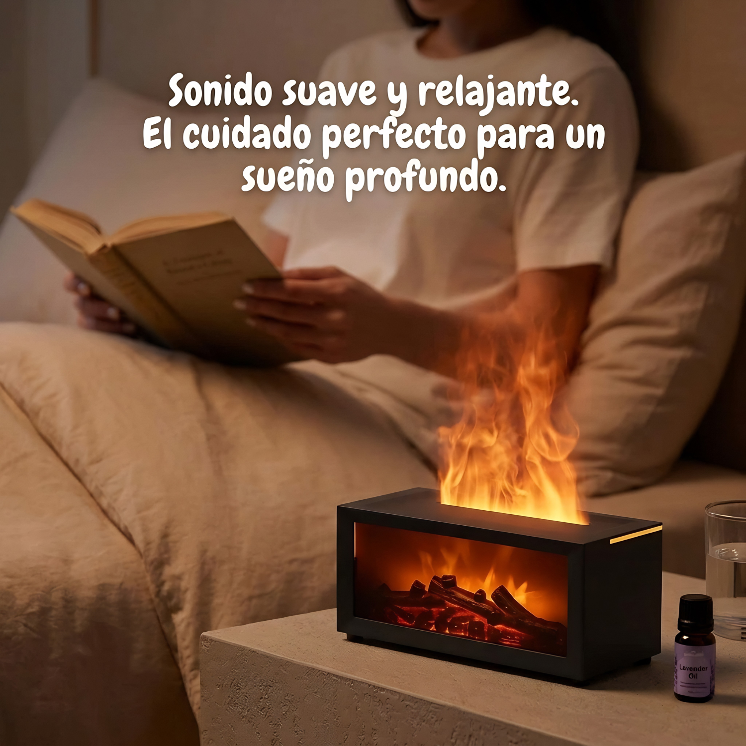 Humidificador Volcán Pro™ – Pack Bienestar: Efecto Llama 7 Colores + 3 Aceites Esenciales